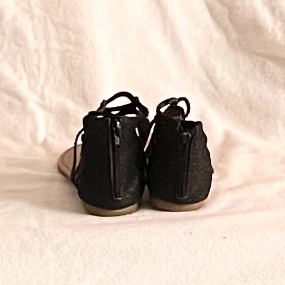Bongo Girls Black Sprakly Thong Sandal Size 2M - Picture 3 of 9
